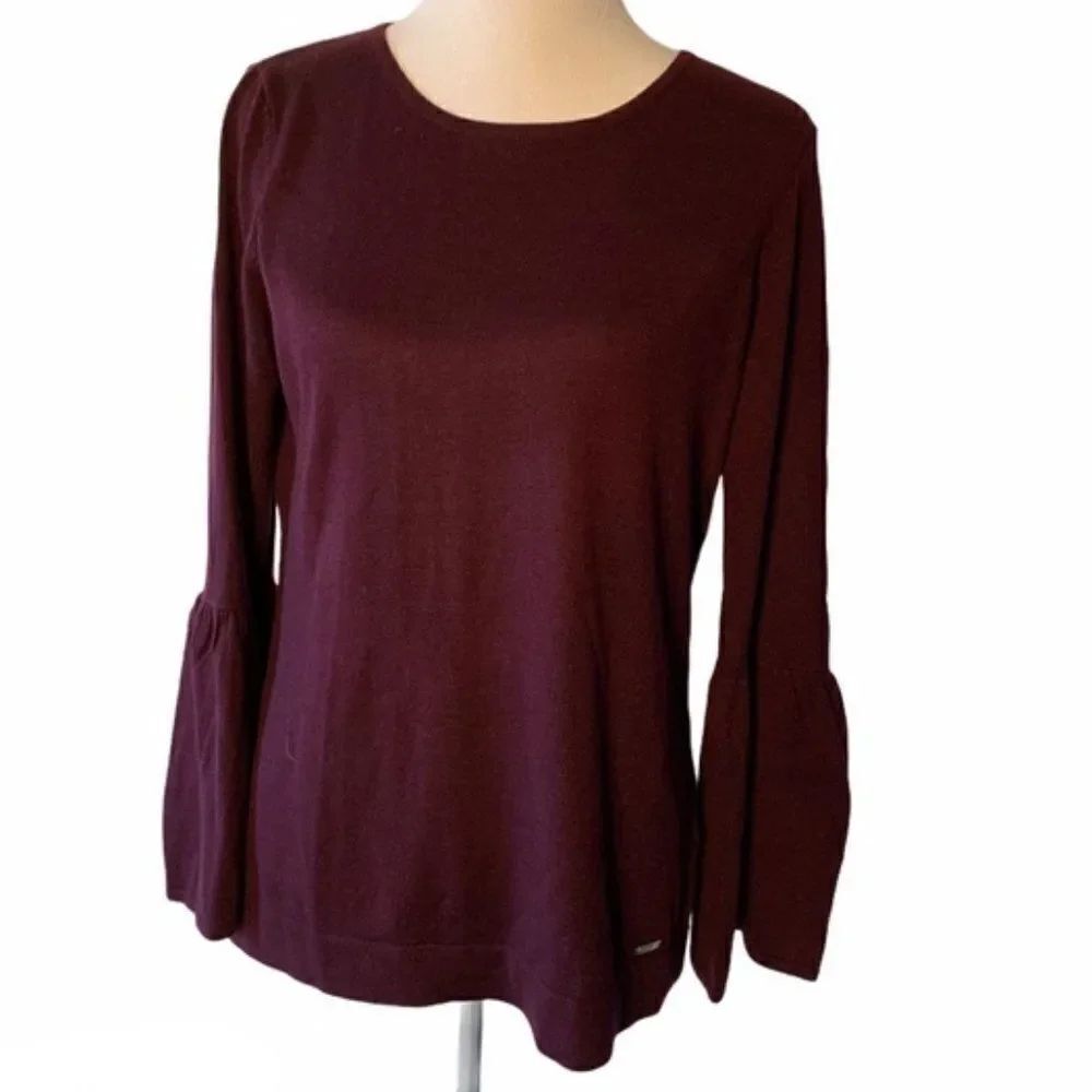 Calvin Klein Bell Sleeve Jewel Neck Tunic size S